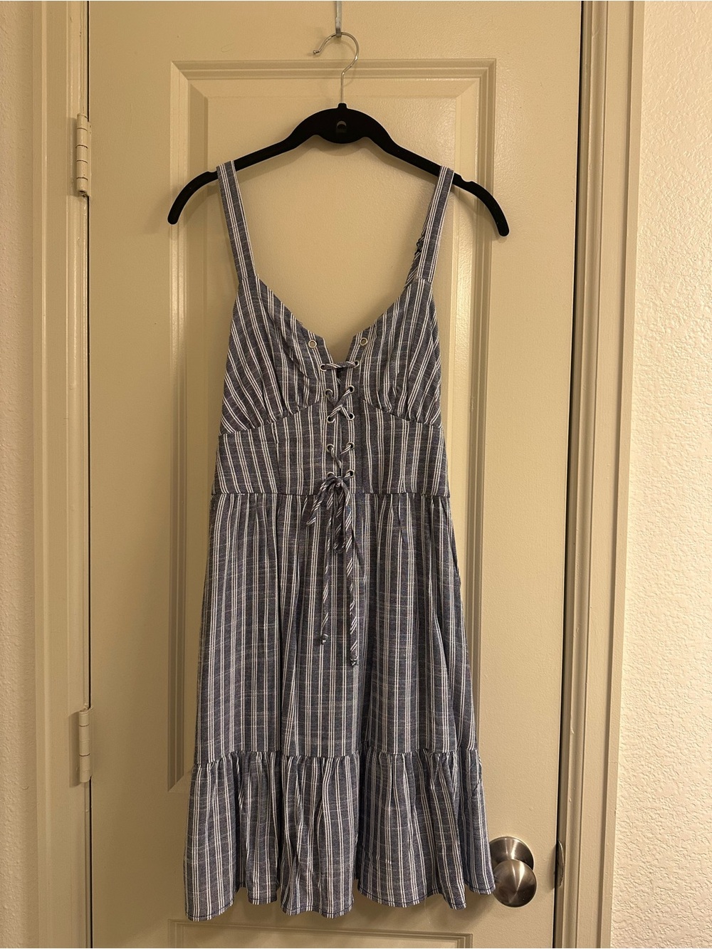 Francesca's Collections Blue and White Striped Sundress